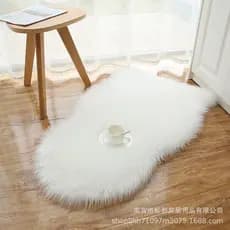 Irregular engrossado imitação de lã tapete decorativo mesa café pelúcia sala estar almofada cadeira cobertor cabeceira