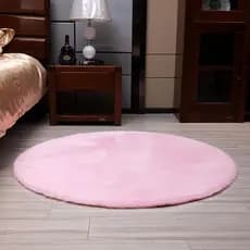 Tapete redondo quarto imitação de pele de coelho ins pelúcia crianças cadeira giratória pendurado cadeira almofada pendu