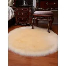 Nordic tapete de pelúcia quarto cadeira redonda almofada influenciador menina quarto doméstico penteadeira decoração ins
