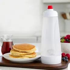 Dispensador de garrafa de mistura de massa com manivela manual dois em um com escala pote de creme garrafa de Muffin des