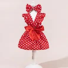Novo estilo roupas para animais de estimação bolinhas roupas para cães gato vestido de noite roupas de ano novo roupas d