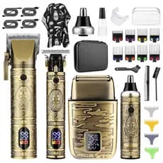 Criança mãe conjunto de máquina de cortar cabelo LCD Display Digital máquina de cortar cabelo elétrica cabeça óleo gravu
