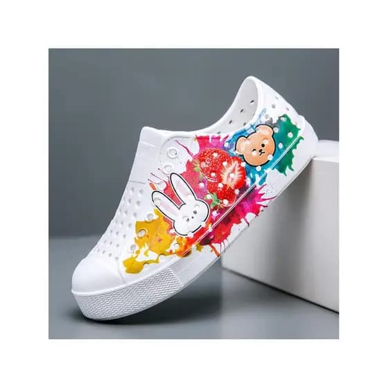 Verão crianças sapatos ocos meninos meninas vadear sapatos de praia leve oco sandálias pai-filho botas de chuva à prova