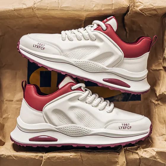 Sapatos masculinos 2025 primavera novo estilo baixo-Top sola macia respirável sapatos masculinos cor combinando All-Matc