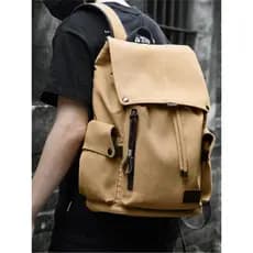 Mochila masculina Retro Casual na moda lona grande capacidade saco de computador de viagem saco de estudante universitár