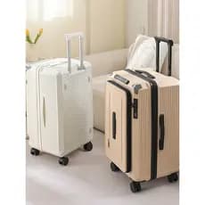 Novo estilo de abertura lateral grande capacidade bagagem expansível silenciosa roda Universal 93cm engrossado trole cas