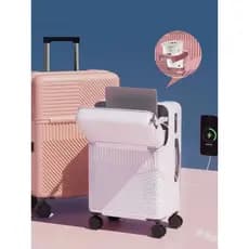 Bagagem 2026 novo estilo multifuncional abertura frontal chassi roda Universal senha silenciosa caso de viagem trole cas