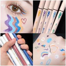 Caneta delineadora líquida de cor preta branca cos pintura de maquiagem de palco dança latina desempenho de dia de ano n