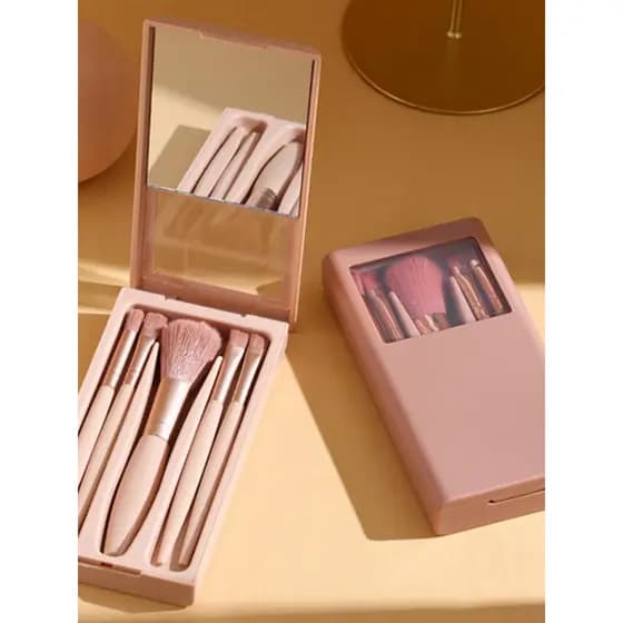 Mini conjunto de pincéis de maquiagem portátil conjunto completo de ferramentas Super macio caixa de armazenamento de ca