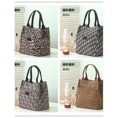 Moda leopardo impressão senhoras bolsa grande capacidade lancheira saco de trabalho com zíper bolsa portátil mamãe saco