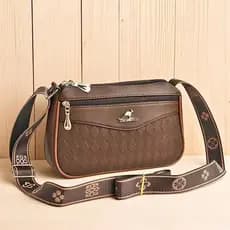 Bolsa feminina de couro macio de grande capacidade, novo estilo, versão coreana, bolsa de ombro combinada, bolsa mensage