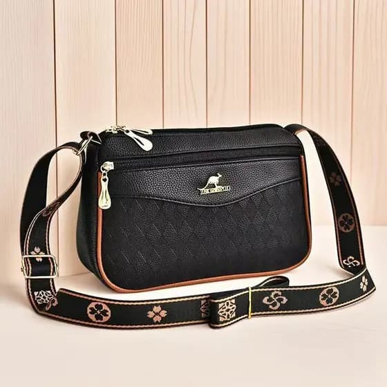Bolsa mensageiro de couro macio High-End moda em relevo diamante senhoras bolsa de ombro estilo mãe grande capacidade Mu