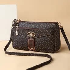 Bolsa mensageiro feminina novo estilo moda impressa bolsa de viagem de meia-idade All-Match na moda estilo mãe bolsa de