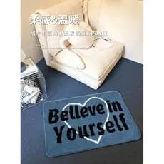 Design Original verão azul fresco coreano simples tapete reunindo lã macia quarto cobertor de cabeceira almofada absorve