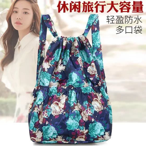 Mamãe grande capacidade de fechamento saco de pano mochila leve saco de viagem cordão saco mochila feminino esportes ao