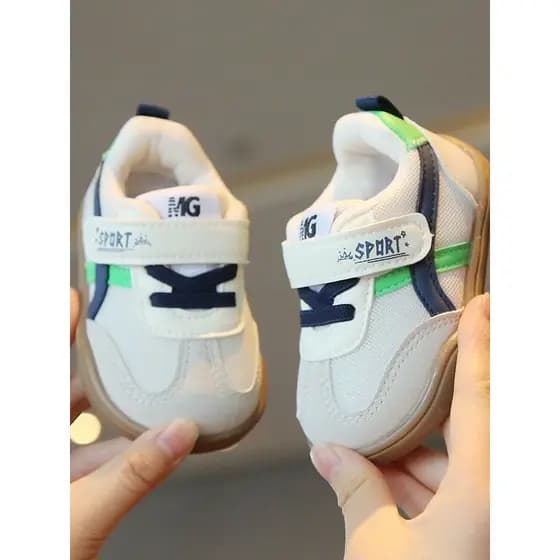 Bebê de sola macia antiderrapante sapatos da criança primavera outono estilo malha respirável menino sapatos de bebê cor