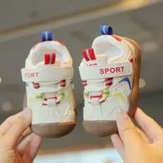 Primavera outono bebê criança sapatos de sola macia antiderrapante sapatos de bebê anti-pontapé cor combinando Velcro me
