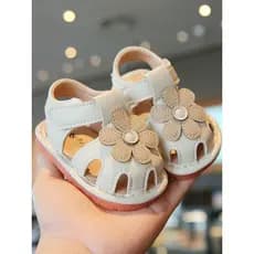 Bebê Baotou sandálias de verão bebê criança chamando sapatos sola macia Anti-deslizamento sapatos da criança Velcro prin