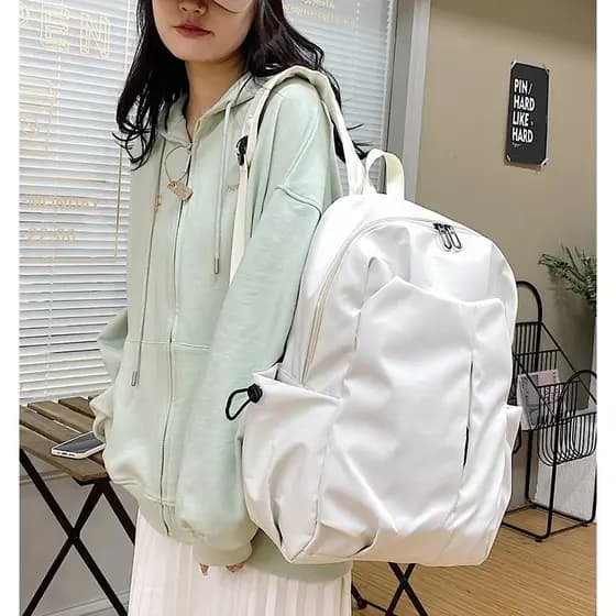 Design Original simples cor sólida mochila de computador universidade saco de escola secundária série Mori Campus mochil