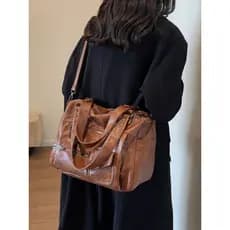 2025 novo estilo de um ombro mensageiro viagem de negócios saco de bagagem feminino Casual Retro All-Match portátil saco