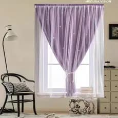 Cortina estilo velcro oco espessada cortina blackout velcro perfurado Bay janela cortina isolamento térmico blackout pan