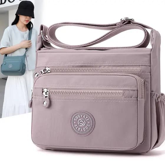 Oxford pano mensageiro saco feminino saco de náilon leve lona mãe bolsa de ombro à prova dwaterproof água meia-idade ido