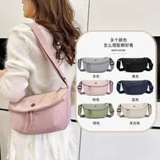 Bolsa de sela Casual feminina leve e elegante bolsa mensageiro All-Match Commuter bolinho saco cor sólida pano de náilon