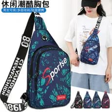Nova marca masculina na moda camuflagem saco de peito ombro mensageiro saco Casual Oxford lona pequena mochila do telefo