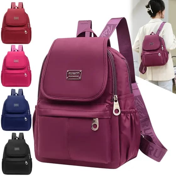 Oxford pano mochila feminina leve lona de grande capacidade de meia-idade pequena mochila saco de viagem náilon à prova