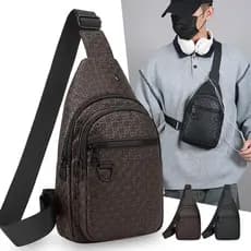 Bolsa de peito masculina 2025 novo estilo na moda bolsa mensageiro couro do plutônio multifuncional à prova dwaterproof