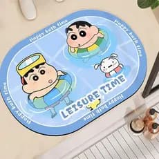 Tapetes absorventes para porta de banheiro em formato especial, desenho animado, camarim, lama diatomácea, antiderrapant