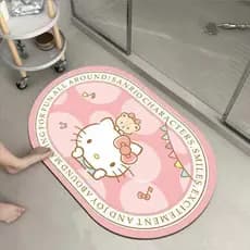 Tapete absorvente Sanrio tapete de chão tecnologia pano almofada macia canela cão banheiro antiderrapante tapete de chão