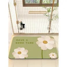 Tapete de banheiro absorvente, secagem rápida, tapete para pés, porta de banheiro estofado, lama de diatomáceas, tapete
