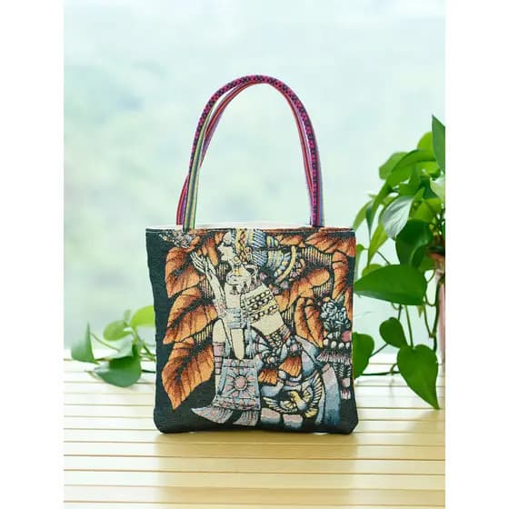 Bolsa de lona feminina antiga Xiaoling saco de pano estilo étnico bolsa moda bolsa de lona saco de trabalho feminino