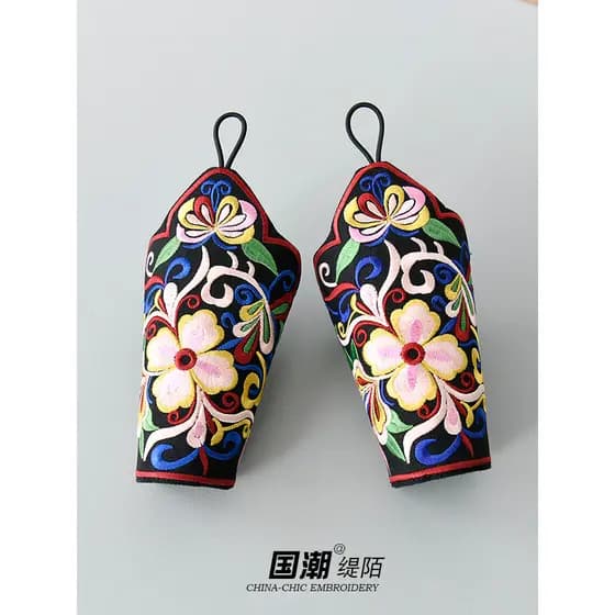 Design Original estilo étnico bordado pulseiras femininas luvas decorativas casuais mangas Hanfu protetor solar verão ma