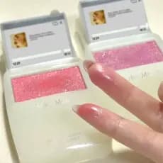 Maçã Cristal de Gelo!Paleta de Blush monocromático deslizante Mp3 Natural All-Match multicolorido fino piscando luz fosc