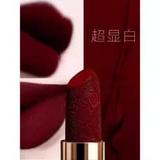 Aplicar Aura Totalmente Aberto ~ Batom Esculpido Aura Tia Cor Retro Vermelho Fosco Clareamento Não Desaparece Cores de N