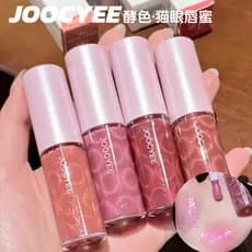 JOOCYEE Cor Fermentada Olho de Gato Lip Gloss Lip Gloss Piscando Espelho Hidratante Piscando com Textura Gradiente Luz R