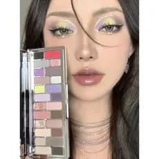 Qianyan paleta de sombras de 24 cores, maquiagem perolada, Base fosca, fumado, rosa, roxo, azul, verde, preto, terra, co