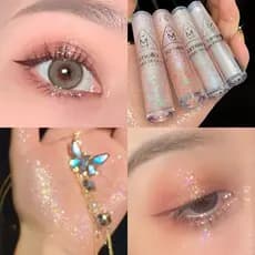 [4 peças 9.8 Yuan] uma gota lágrimas sombra líquida Super piscando pérola Glitter lantejoulas feminino deitado bicho da
