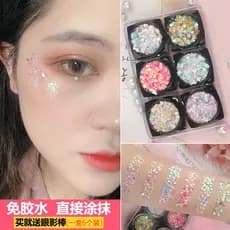 Sombra de lantejoulas líquidas glitter glitter grande glitter olho canto corpo rosto cabelo mostrar crianças maquiagem p