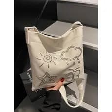 Nicho Design bolsa de ombro de couro macio feminino 2025 novo estilo moda bonito balde saco simples All-Match saco do me