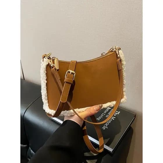 Camurça All-Match axilas saco feminino 2025 novo estilo outono inverno Casual saco do mensageiro High-End Commuter bolsa