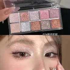 Flash genuíno para perder foco!!Retorno do mito da porta piscando!Paleta de sombras com brilho grande dez cores, lantejo