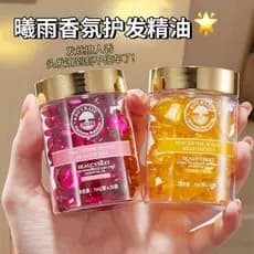 Rosa elegante fragrância cuidados com o cabelo cápsulas de óleo essencial reparação feminina seco Anti-Frizz macio refre