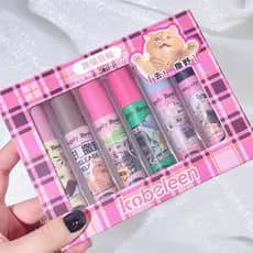 Hualuolia Weird Beauty Series Creme de Leite Creme Labial Esmalte Labial Purê de Lábios Morango Fofoca Batom Lolia Conju