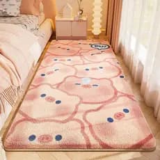 Imitação de caxemira quarto tapete quarto cobertor cabeceira pelúcia engrossado longo varanda Tatami tapete resfriamento