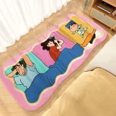 Crayon Shin-Chan quarto cobertor de cabeceira imitação Cashmere engrossado Bay janela almofada macia pele-amigável sala