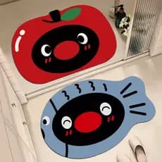 Pinguim banheiro porta do banheiro absorvente tapete Diatom lama tapete de banheiro doméstico antiderrapante tapete de s