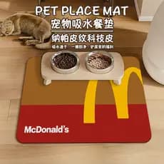 McDonald's gato cão Placemat suprimentos para animais de estimação água potável tigela de arroz absorção de água à prova